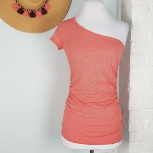 Forever 21 ruched one shoulder top